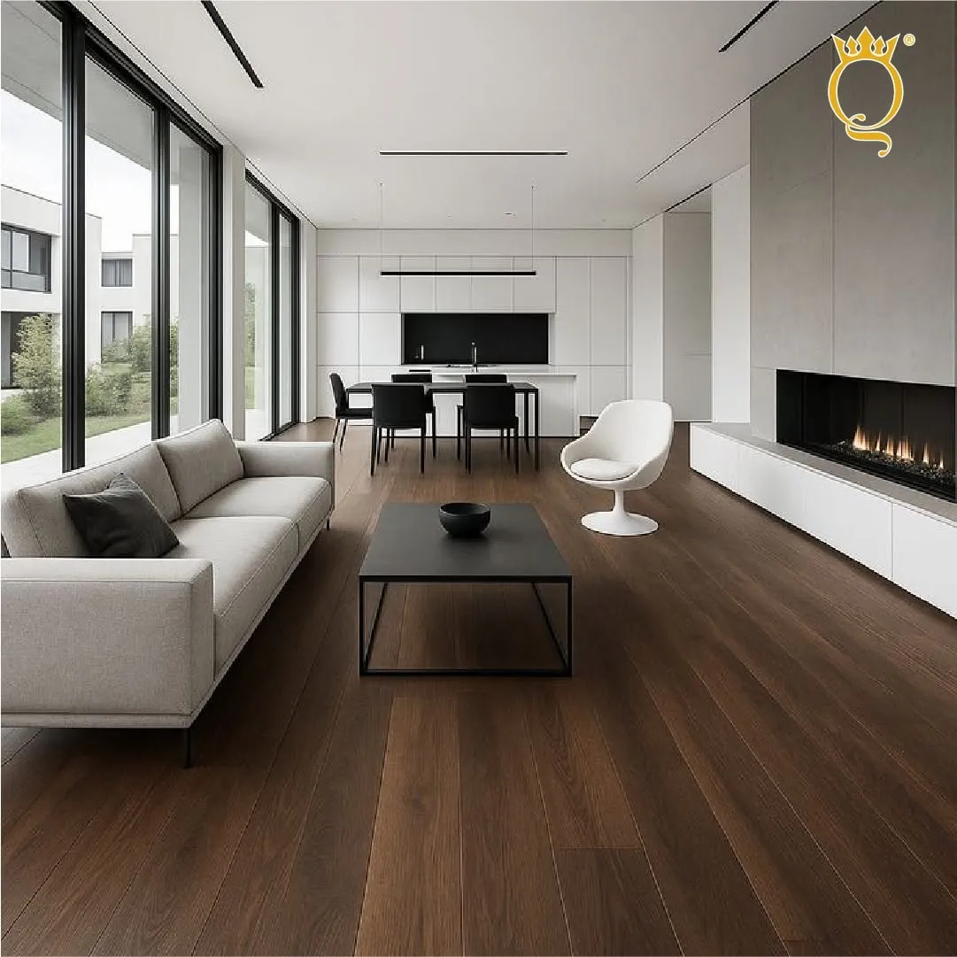 QueensFloor premium SPC flooring installation detail
