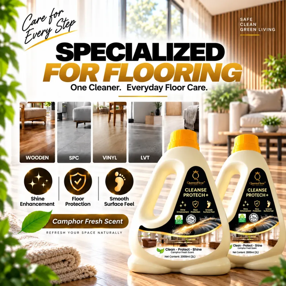 Specialized cleaner for Wooden, SPC, Vinyl, and LVT flooring planks