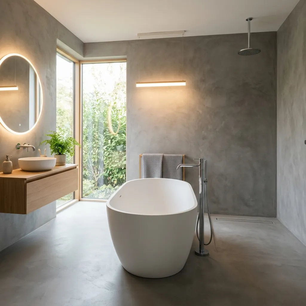 Seamless Microcement Bathroom